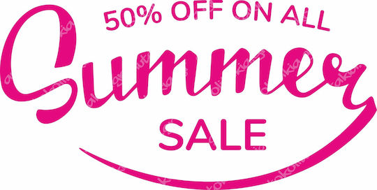 Αυτοκόλλητο Εκπτώσεων - Summer Sale 121 - 80cm X 40cm