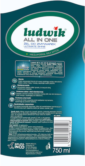 Ludwik In One Gel Geschirrspülmittel 750ml