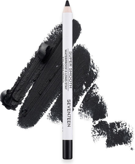 Seventeen Supersmooth Waterproof Eyeliner Soft Eye Pencil 01 Black Velvet