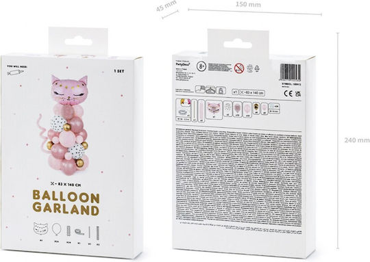 Pink Balloon Bouquet Cat Decoration Set for Party GBN12