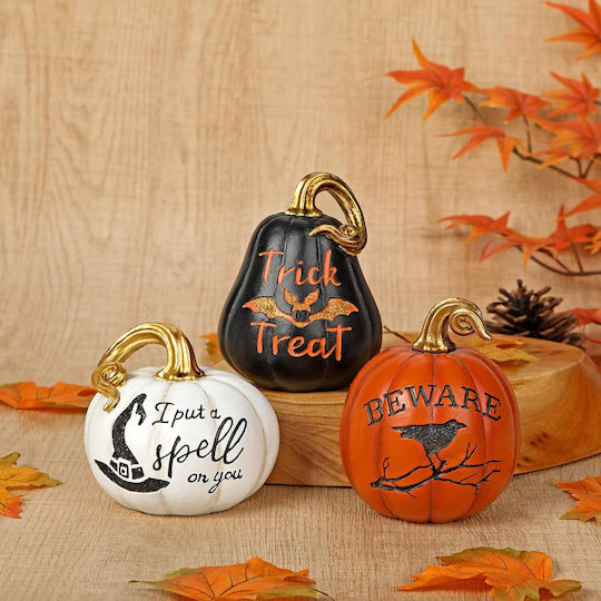 Artificial Pumpkins Set 3 Autumn Decoration Halloween Decor