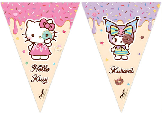 Τριγωνικά Σημαιάκια Hello Kitty & Kuromi 230cm