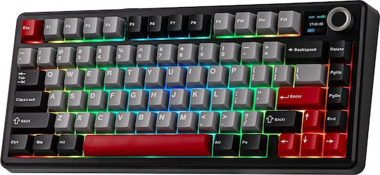 Aula F75 Max Ασύρματο Gaming Πληκτρολόγιο 75% με RGB φωτισμό (Αγγλικό US)