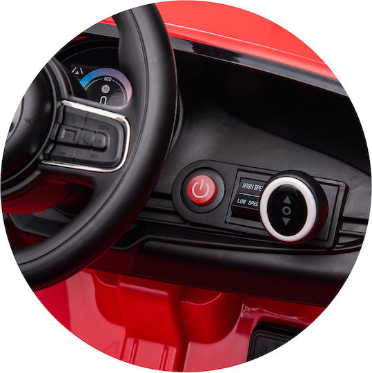 Fiat 500 Μονοθέσιο με Τηλεκοντρόλ 12 Volt Κόκκινο