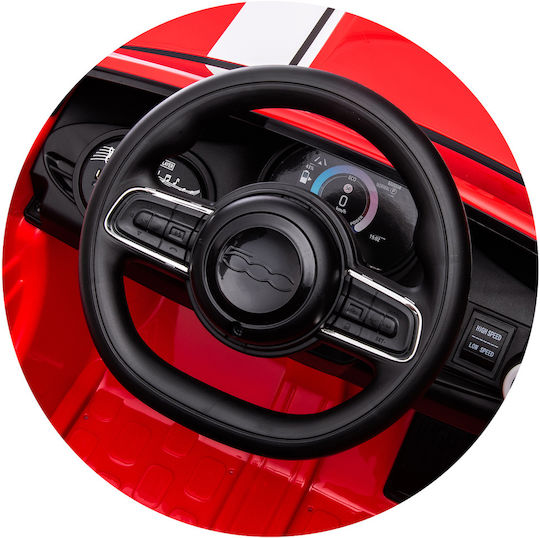 Fiat 500 Μονοθέσιο με Τηλεκοντρόλ 12 Volt Κόκκινο