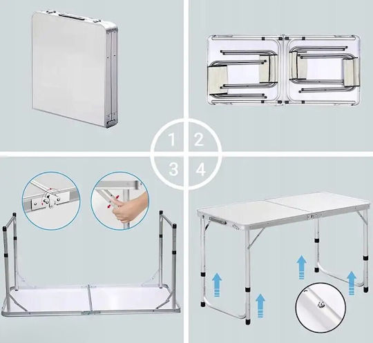 Table Set for Camping Foldable in Black Case