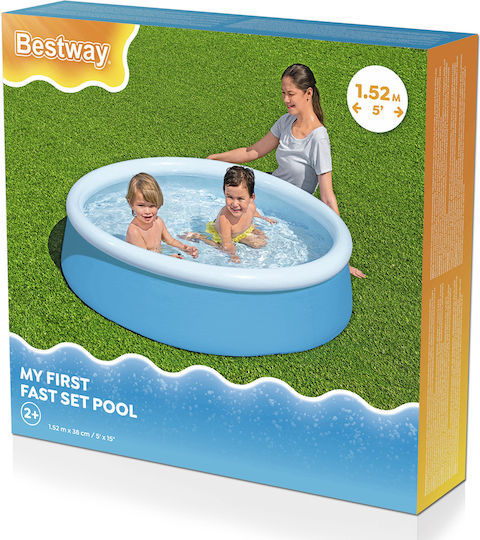 Bestway Kinder Schwimmbecken 477l Aufblasbar 152x152x38cm Blau