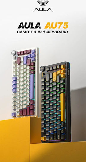 Aula AU75 Wireless Gaming Keyboard 75% with RGB Lighting English US