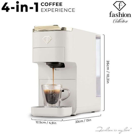 Berlinger Haus Espresso Coffee Machine 1545W Pressure 20bar Beige FTV-0158