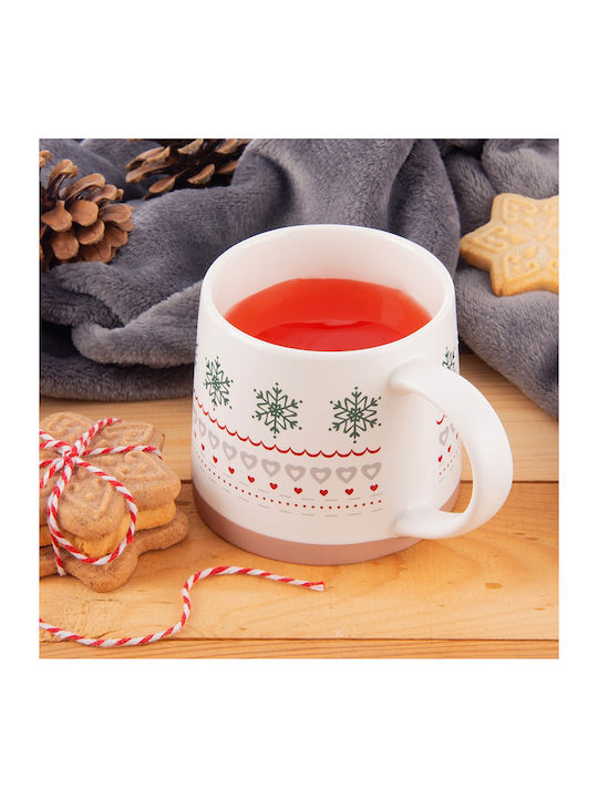 Orion Christmas Mug Porcelain White L13xW9.5xD8.5cm.
