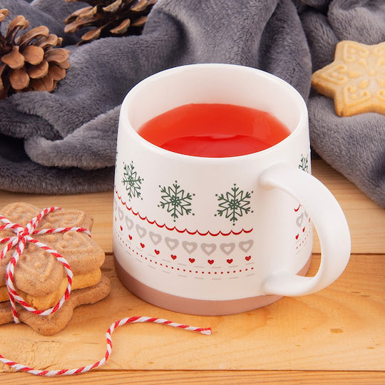 Orion Christmas Mug Porcelain White L13xW9.5xD8.5cm.