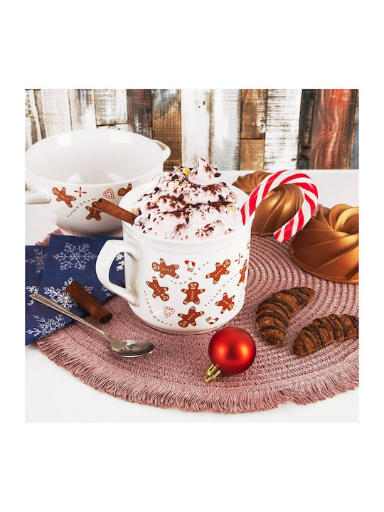 Orion Christmas Mug Ceramic White D11.5cm.