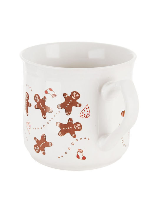 Orion Christmas Mug Ceramic White D11.5cm.