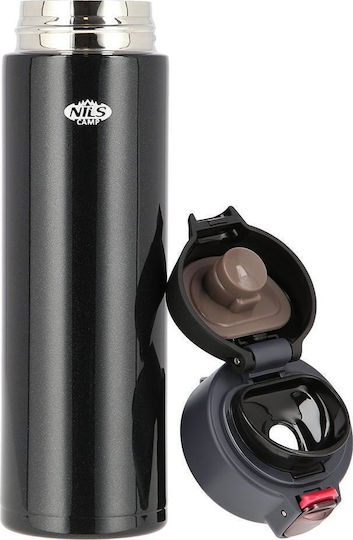 Nils Ποτήρι Θερμός Ανοξείδωτο 500ml Black