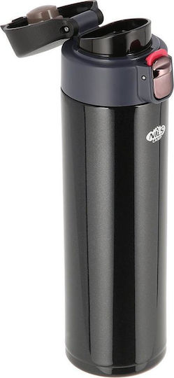 Nils Ποτήρι Θερμός Ανοξείδωτο 500ml Black