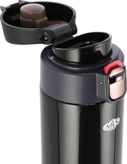 Nils Ποτήρι Θερμός Ανοξείδωτο 500ml Black
