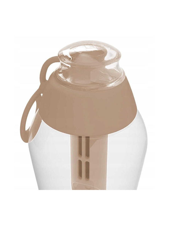 Dafi Plastic Water Bottle with Straw and Filter 500ml Brown