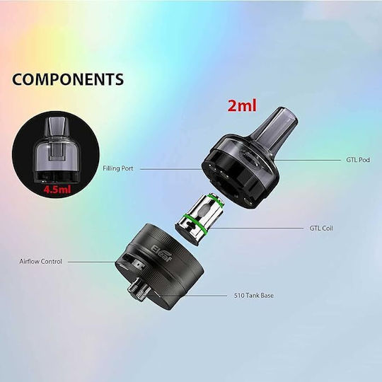 Eleaf GTL Tank Verdampfer für Elektronische Zigaretten 4.5ml 26mm Silver