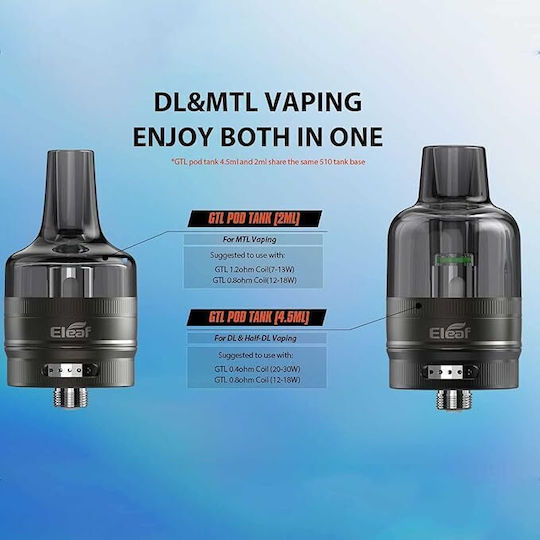 Eleaf GTL Tank Verdampfer für Elektronische Zigaretten 4.5ml 26mm Silver