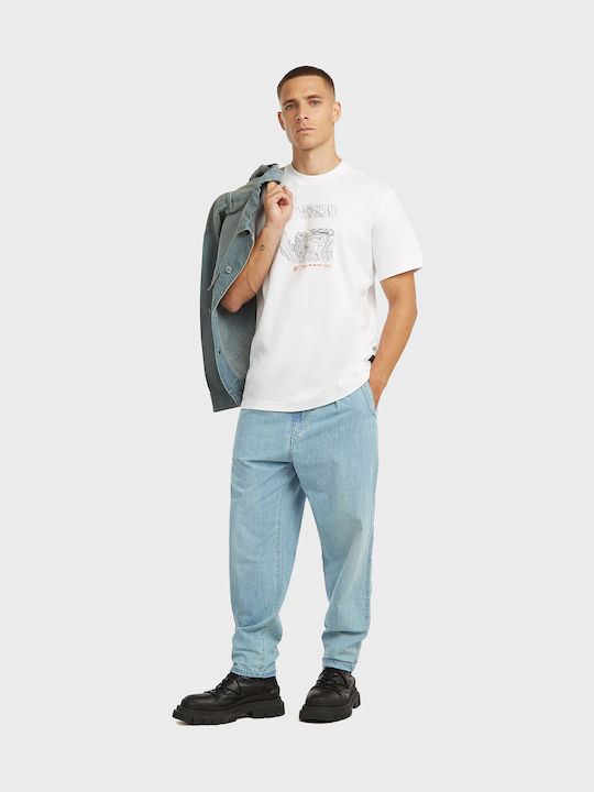 Men's Jeans Pants with Relaxed Tapered Fit Blue