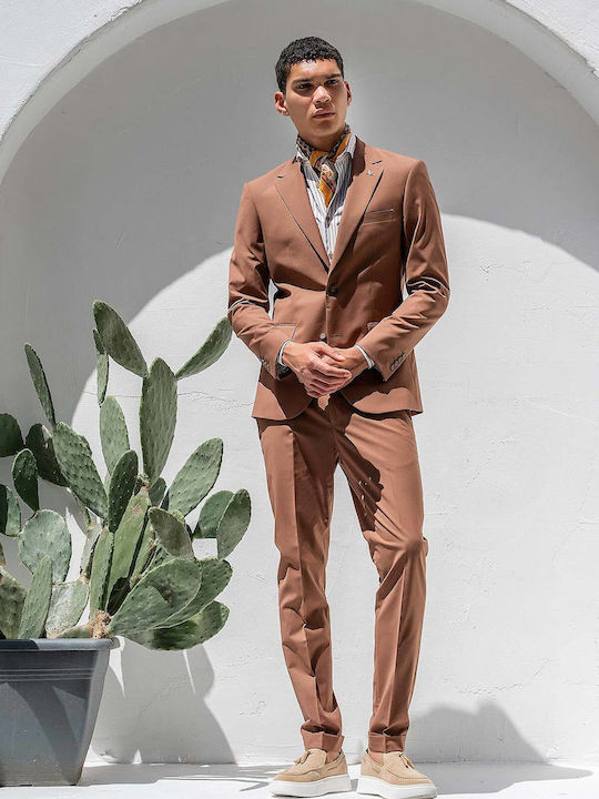 Men's Suit with Slim Fit Dolce Brown