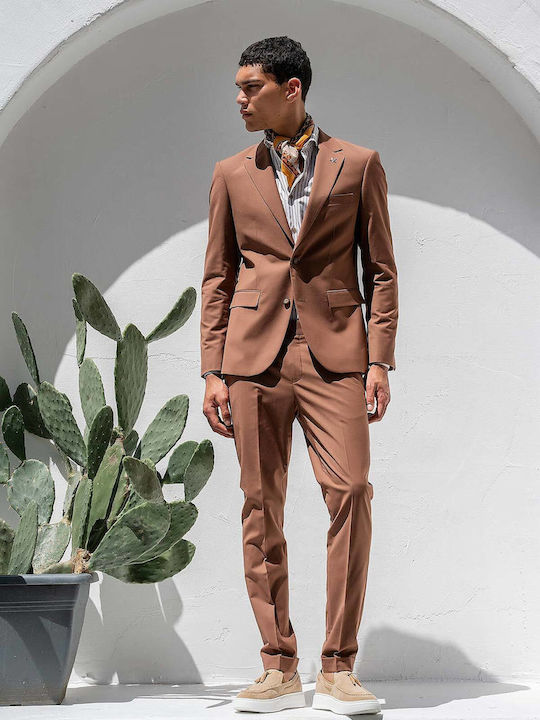 Men's Suit with Slim Fit Dolce Brown