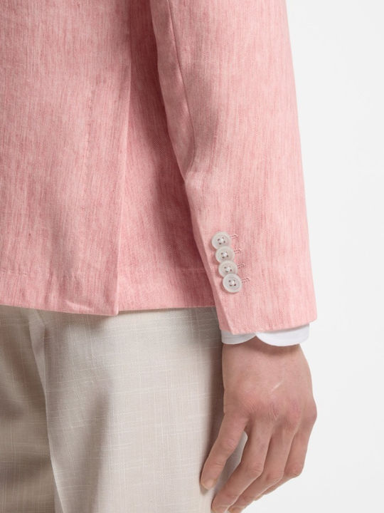 Summer Men’s Suit Jacket Pink