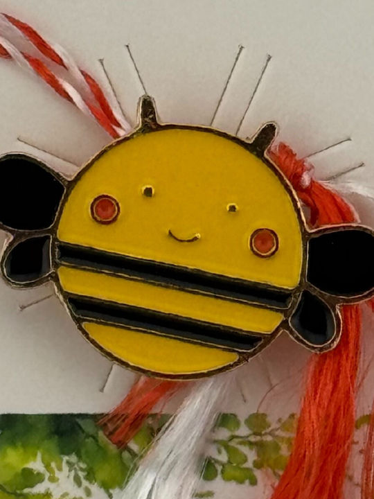 Children's Martisor Jolie Metal Material Cardboard Packaging Design Brooch Size Approximately 2x2 Cm Multicolor Ladybug Design Children's Martisor Jolie Metal Material Cardboard Packaging Design Brooch Size Approximately 2x2 Cm Multicolor Ladybug Design