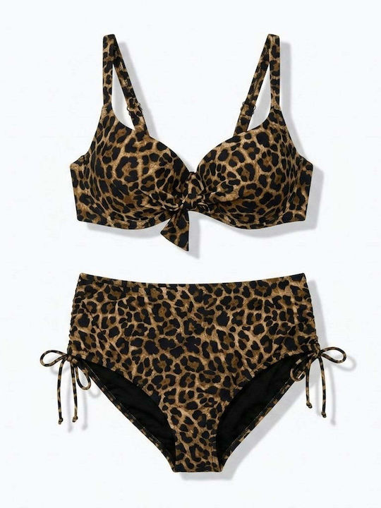 Set Bikini Animal Print Μαύρο