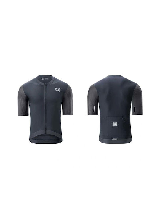 Rockbros Herren Kurze Ärmel Fahrradtrikot Schwarz