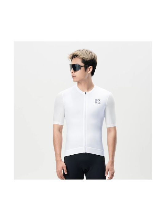 Rockbros 204039 Männer Kurze Ärmel Fahrradtrikot Weiß