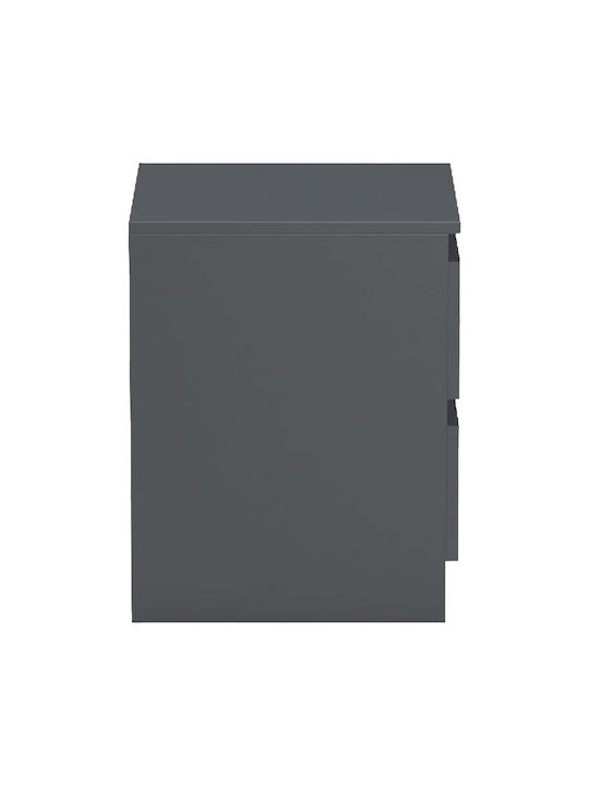 Bedside Table Verena Wooden Gray 40x40x50cm