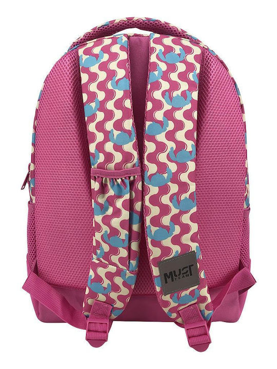 Backpack 32x18x43cm 3 Compartments Stitch Pink