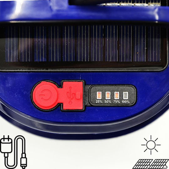Redcliffs Solar Camping Laterne mit Taschenlampe Blau