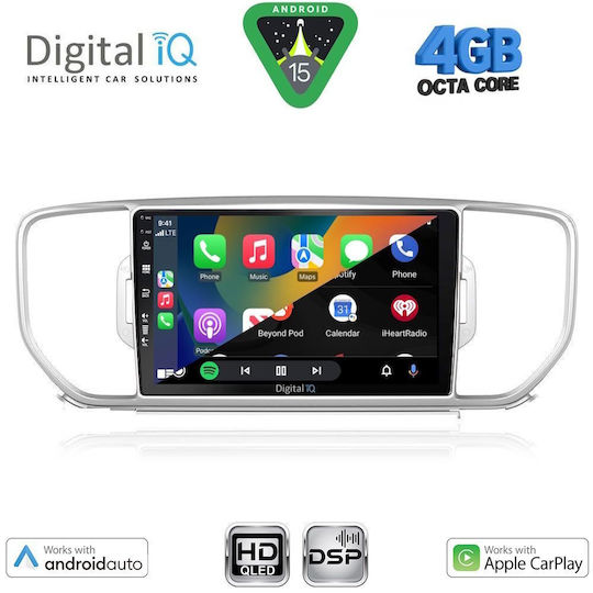 Digital IQ Ηχοσύστημα Αυτοκινήτου για Kia Sportage 2015-2018 (Bluetooth/USB/WiFi/GPS/Apple-Carplay/Android-Auto) με Οθόνη Αφής 9"