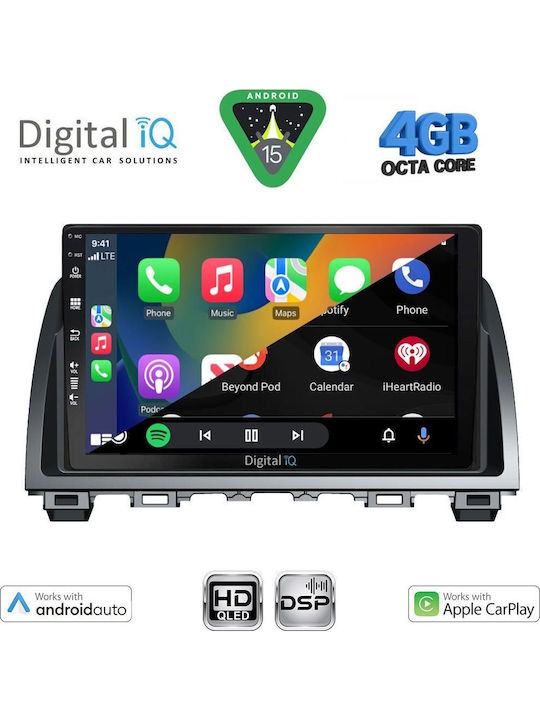 Digital IQ Car Audio System for Mazda 6 2012-2017 Bluetooth USB WiFi GPS Apple CarPlay Android Auto with 9" Touch Screen