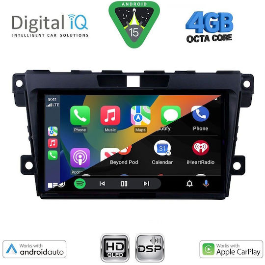 Digital IQ Автомобилна Аудио Система за Mazda CX-7 2006-2012 (Bluetooth/USB/Вграден Wi-Fi/GPS/Apple CarPlay/Android Auto) с Touch Screen 9"