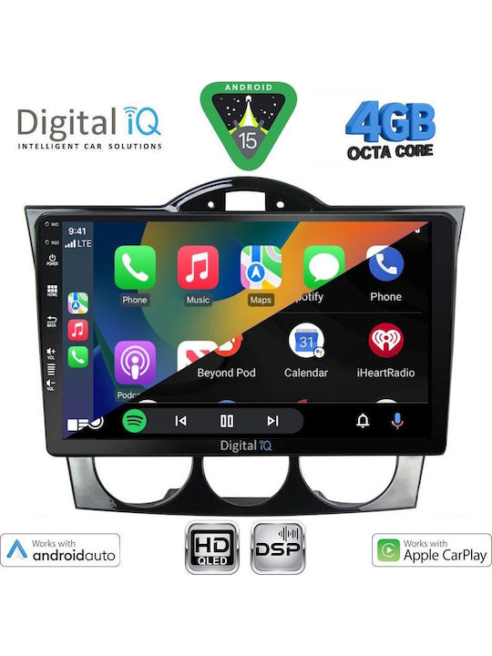Digital IQ Car Audio System for Mazda RX-8 2001-2008 Bluetooth USB WiFi GPS Apple CarPlay Android Auto with 9" Touch Screen
