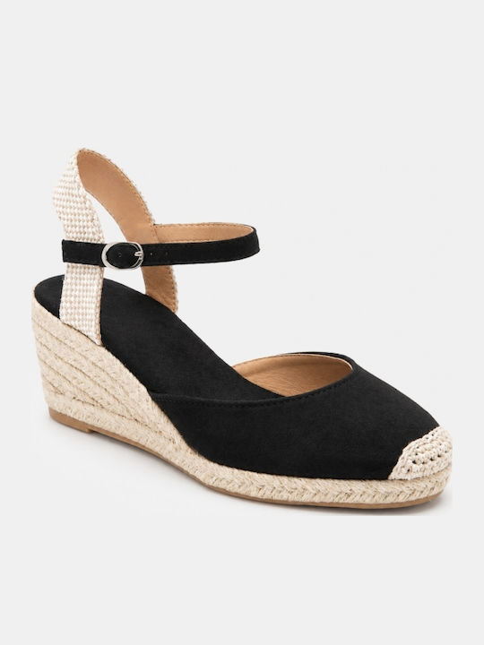 Summer Women's Platforms In Espadrille Style Black