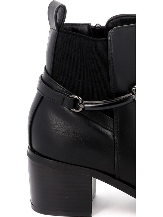 Women's Ankle Boots with Medium Heel Black