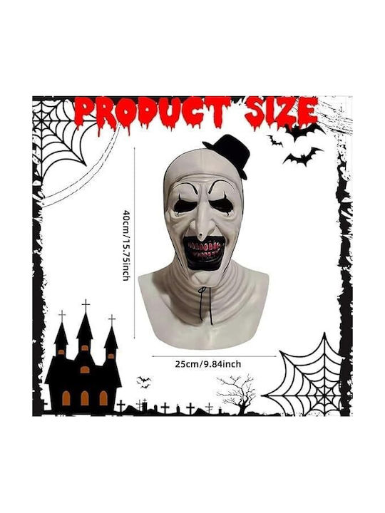 Scary Latex Mask Terrifier Clown Costume Halloween Realistic