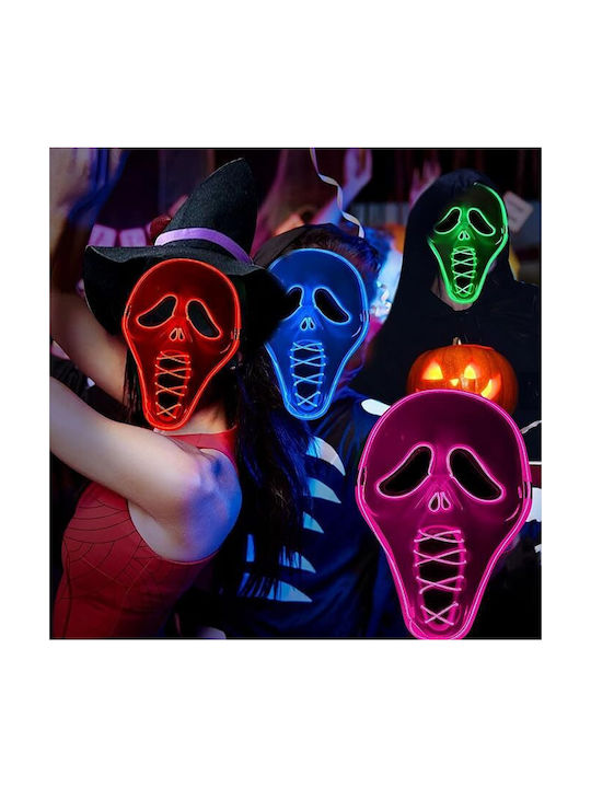 Halloween Led Ghost Scream Mask Glowing Scary Ghostface One Size
