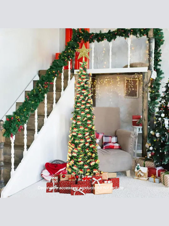 Foldable Artificial Green Christmas Tree 150 Cm Eye-catching Holiday Decoration