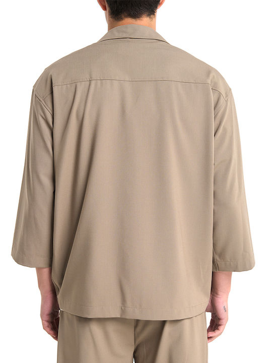 Royal Denim Τζιν Overshirt Μπεζ Royal Denim Τζιν Overshirt Μπεζ