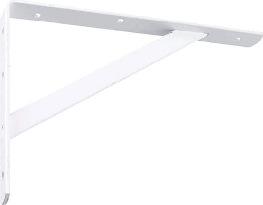 Heavy-Duty Metal White Corner Shelf 300x225mm G-G305