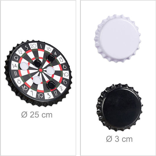 Magnetic Board Bottle Stoppers Relaxdays 6 Stoppers 25 Cm Diameter Black Color