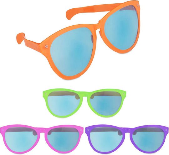 Relaxdays 12x Ochelari Jumbo Pentru Petrecere Verde Mov Portocaliu 9x15.5x25 Cm