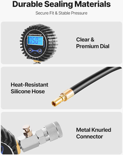Vevor Set De Testare Compresie Cilindri Motor 10-200 Psi 4 Adaptoare Metalice Tuburi Pentru Mașini Și Motociclete Qgylcsydzylbxg4xf001v9
