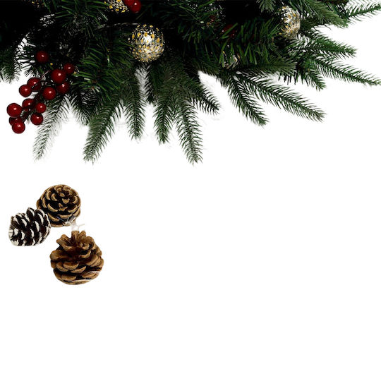 Christmas Rug ''Tree'' White with Furry Texture D150cm.