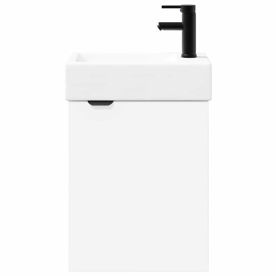 vidaXL Плот с Мивка М45.5xШ22.5xВ84см Бял